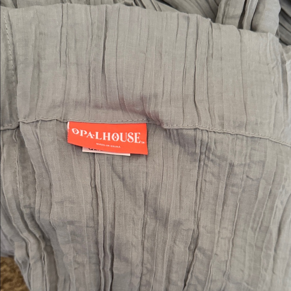 Opalhouse Soft Gray Crinkled Fabric Sheer Curtain Panels set of 2 - Picture 2 of 6